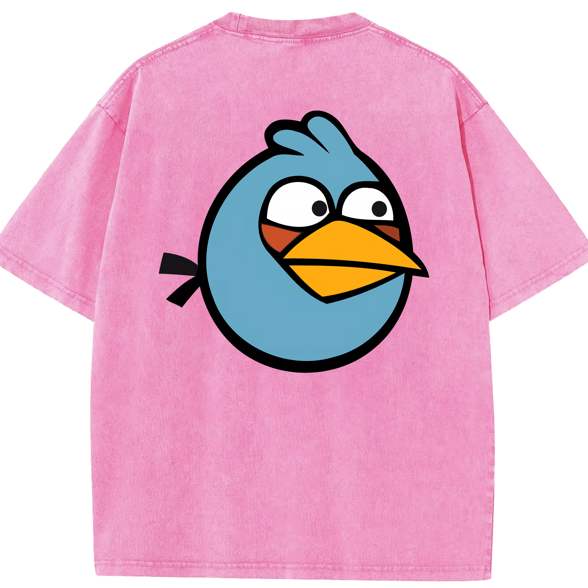 （画像用） Angry Birds アングリーバード 綿100% ヴィンテージ風 半袖Tシャツ（背面プリント）
